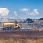 Flare-up of brush fire quickly contained